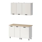 МК Аленушка 1,4м Магнолия Молочный,скоба черный,сонома МК Аленушка 1,4м Магнолия Молочный,скоба черный,сонома