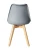 GH608/DC608 Стул пластиковый мягкий, СЕРЫЙ экокожа, каркас бук