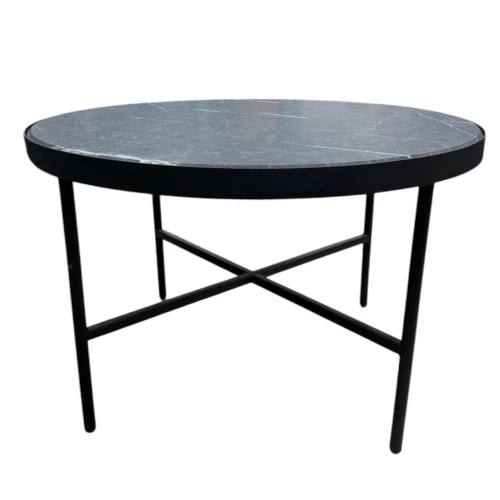 Стол журнальный МеталлАрт М011 БОЛЬШОЙ черный мрамор/черный