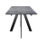 Стол DikLine DKD140, керамика 140(180)х80, мрамор серый матовый, опоры черные (2 уп.)