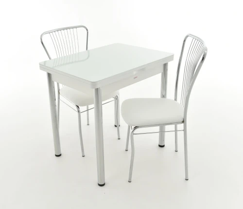 Стол Бари мини, Стекло, Белый