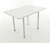 Стол Бари мини, Стекло, Белый