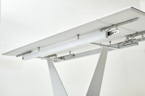 Стол Ниагара 140 БЕЛЫЙ МРАМОР, стекло / БЕЛЫЙ, М-City