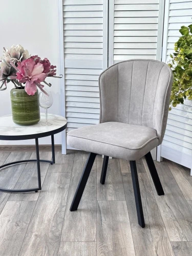 Стул MODE 360 град. поворот. B22 Серый, велюр / черный каркас, М-City