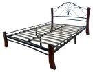 Кровать КМД 5-01 Фортуна 4 Лайт 120х200, Черный/Шоколад
