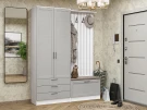 Готовая прихожая Стиль-03 Grey Silkwood Белый