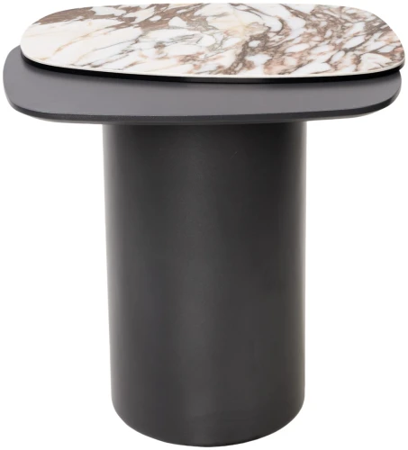 Стол кофейный ARVID TL-312 испанская керамика на стекле/ МДФ окраш. / темно-серый МДФ каркас ®DISAUR