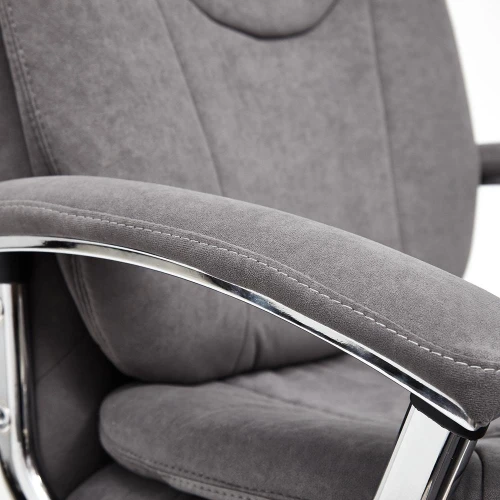 Кресло SOFTY LUX  флок , серый, 29