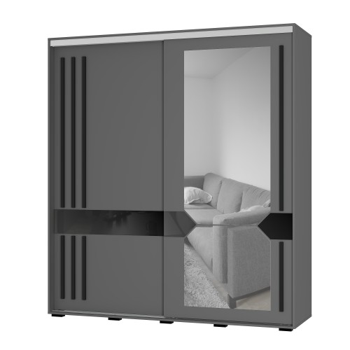 Шкаф-купе "Крафт-9" Графит