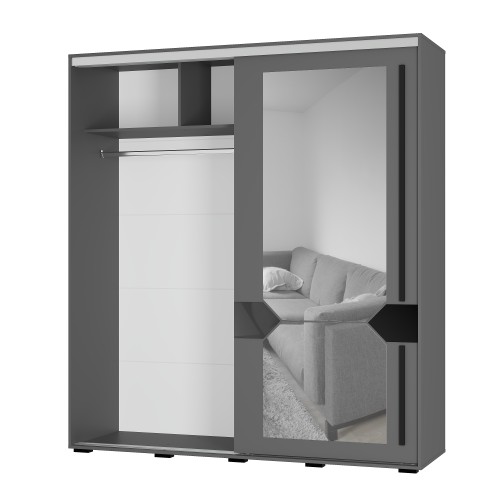 Шкаф-купе "Крафт-9" Графит