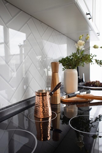 Модульная кухня трехуровневая Ницца Royal 3000 Blanco МДФ эмаль прямая