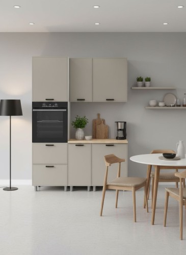 Готовая кухня МК Аленушка 1,6м ПД Магнолия Керамика,скоба черный,сонома