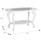 Стол журнальный Берже 1С белый ясень