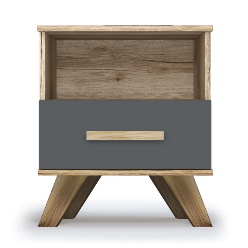 Тумба прикроватная Вега Скандинавия лиственница темная