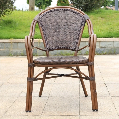 Кресло из искусственного ротанга для отдыха БАМБУК-1 с аллюминевой рамой