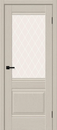 Межкомнатная дверь BRAVO Прима-3 Cream Silkwood White Сrystal