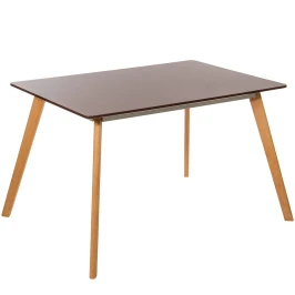 T-14 Стол обеденный КОРИЧНЕВЫЙ 120*80 см, столешница МДФ, основание бук