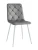 DC210 Стул мягкий, СЕРЫЙ#G62-38 велюр, каркас металл белый КРУГЛЫЙ