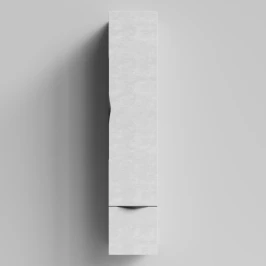 Пенал Марко 30 подвесной, дверь и ящик, ручки Черные, Белый камень ПВХ 57805, правый