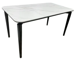 Стол обеденный Блум ART2922-140W, 140х80х75 см, белая керамика/черный