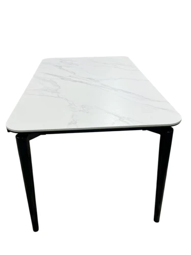 Стол обеденный Блум ART2922-140W, 140х80х75 см, белая керамика/черный