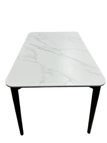 Стол обеденный Блум ART2922-140W, 140х80х75 см, белая керамика/черный