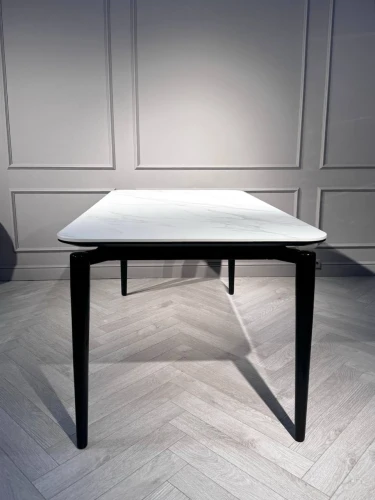 Стол обеденный Блум ART2922-140W, 140х80х75 см, белая керамика/черный