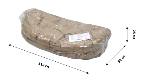 Кресло для отдыха Папасан арт.Р110СС Ø110см ротанг натуральный 3уп(1 уп корзина коньяч, 1 уп подставка, 1 уп подушка беж)