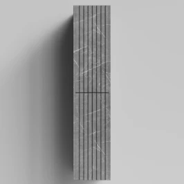 Пенал Тач 30 подвесной, Мрамор Серый софт тач ПВХ 4044-1, правый, бельевая корзина