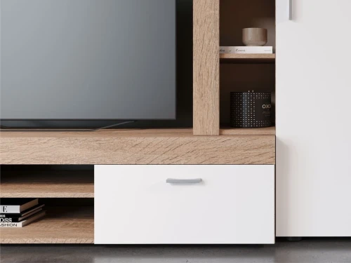 Стенка «Орфей», Дуб сонома/белый