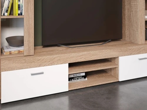 Стенка «Орфей», Дуб сонома/белый