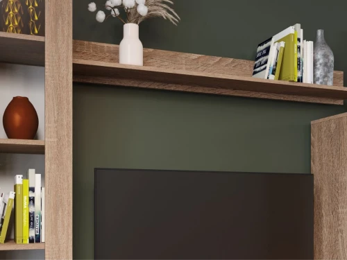 Стенка «Орфей», Дуб сонома/белый