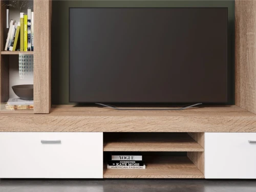 Стенка «Орфей», Дуб сонома/белый