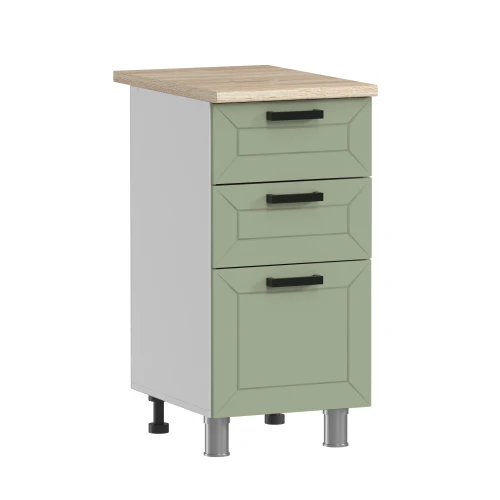 Готовая кухня ГК Аленушка 1,6м  Лилия Фиcташка/Фисташка,скоба черный,черный