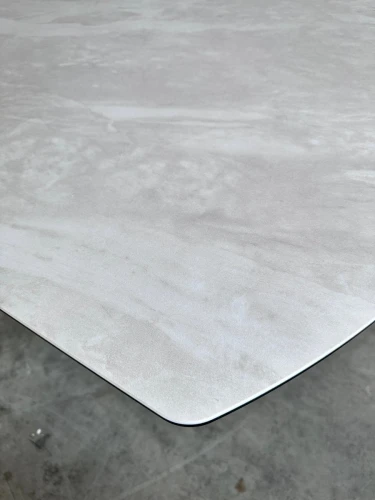 Стол IVAR 180 MARBLES TL-109 Серый мрамор, испанская керамика / Шоколадное золото каркас, ®DISAUR