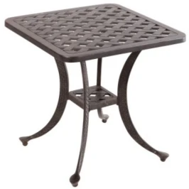 Столик кофейный из литого алюминия Вилла(Villa)  -  Бронза