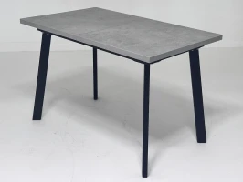 Стол КАНЗАС 120 БЕТОН ЧИКАГО св.серый / Черный каркас М-City