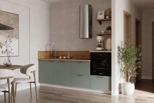 Готовая кухня КГ 2400 Эмаль, Олива  Арника РМ в.3