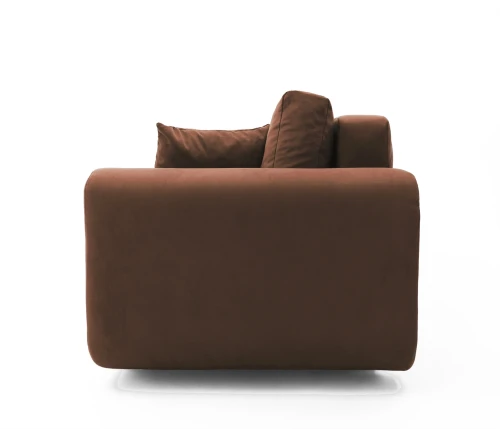 Диван еврокнижка  Вега, велюр коричневый, 160