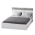 Кровать двойная с реечным настилом Инстайл КР-04 160х200, Бетон, белый