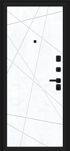 Входная дверь BRAVO Кьюб (RBE) Slate Art/Snow Art 