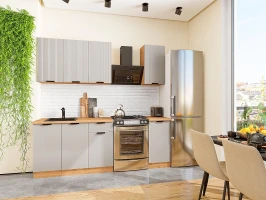 Кухонный гарнитур Евро Лайн-06 Агат-Дуб Вотан