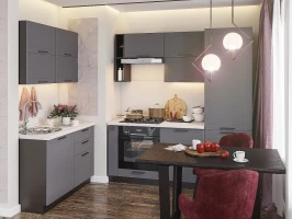 Модульная прямая кухня Глетчер-03 Маренго Силк Модульная прямая кухня Глетчер-03 Маренго Силк