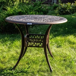 Обеденный стол WILHELM 90 из литого алюминия