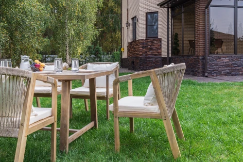 Обеденный комплект MICHELLE на 6 персон из натуральной акации