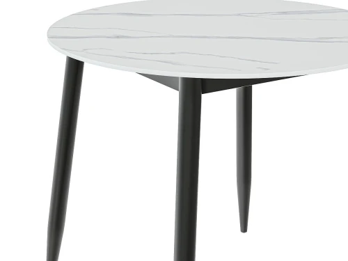 Стол Uni-Form-R.2B SBlack/White Matt Marble