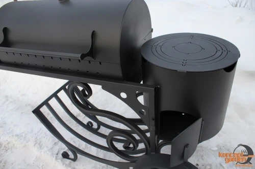 Мангал-коптильня МК-13 с печью для казана