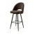 Стул полубарный Джерри мини 700, Черный/Коричневый люкс Б29