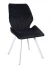 DC230 Стул мягкий, ЧЕРНЫЙ#M420-48 велюр, каркас металл, белый КВАДРАТ