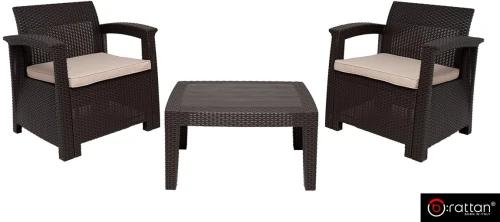 Комплект мебели Rattan Comfort 3, венге